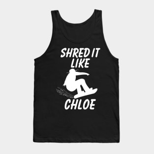 Shred It Like Chloe Kim Snowboarding Tank Top